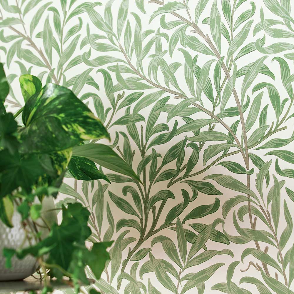 Willow Boughs Wallpaper - Willow / Ecru - by Morris