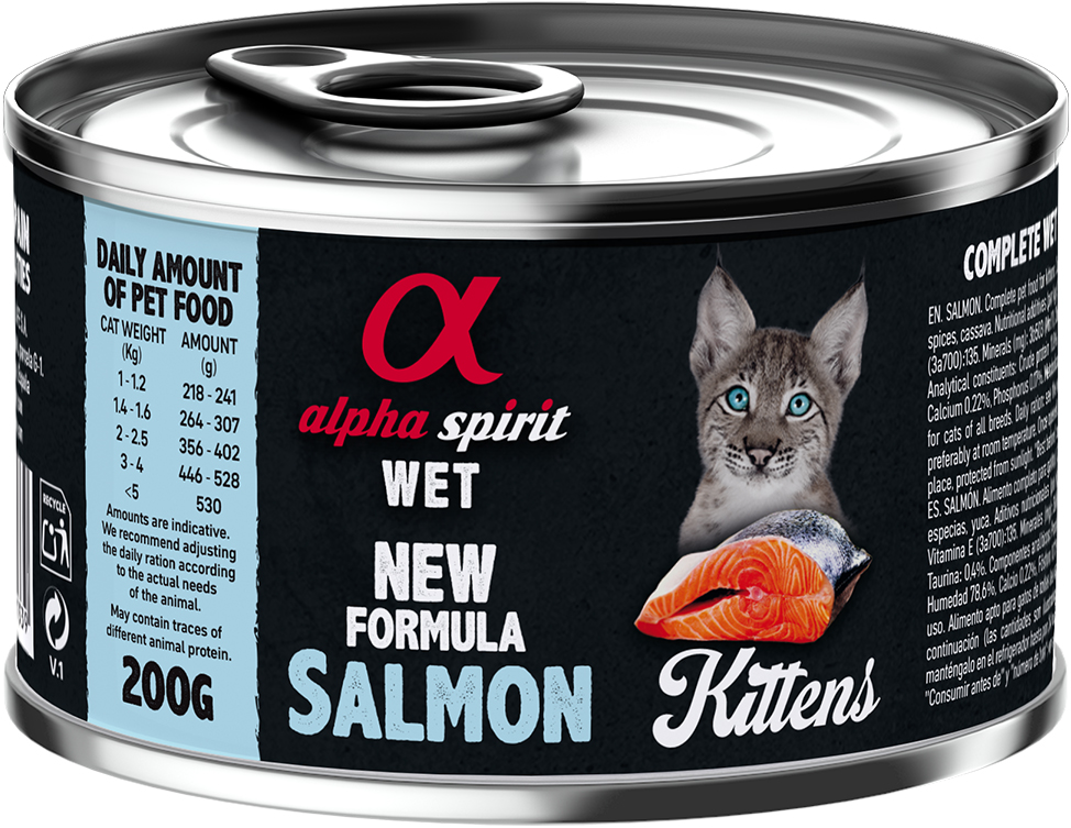 AlphaSpirit CAT Wet food for kittens with Salmon flavor 200 g