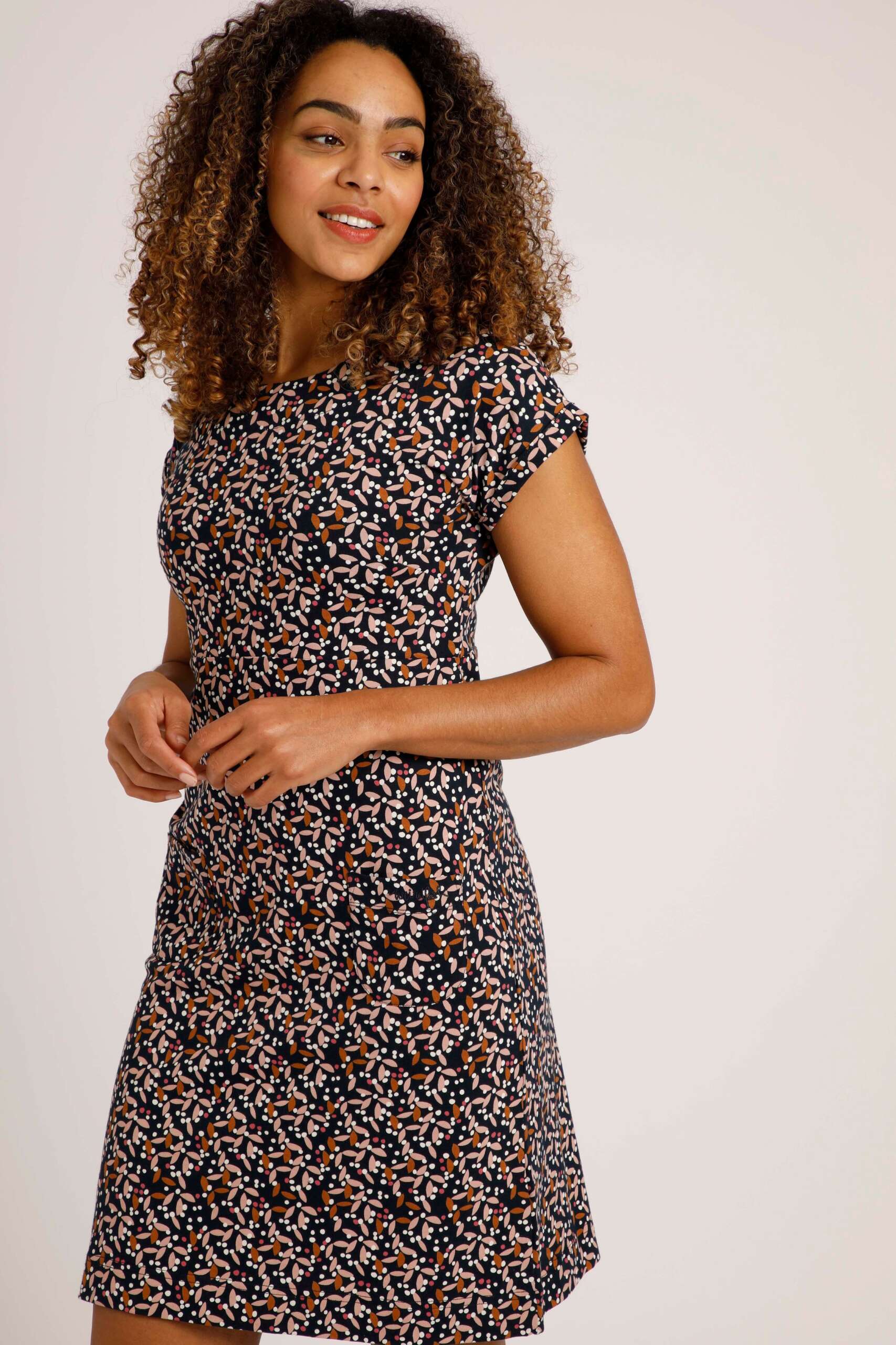 Tallahassee Organic Jersey Dress Dark Navy | Weird Fish