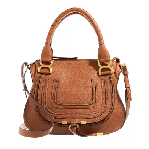 Chloé Schooltas Marcie Shoulder Bag Small Dark Brown (Image 1)