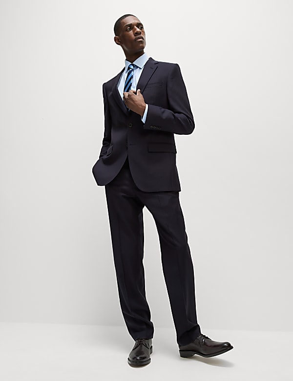 Regular Fit Herringbone Pure Wool Suit - US