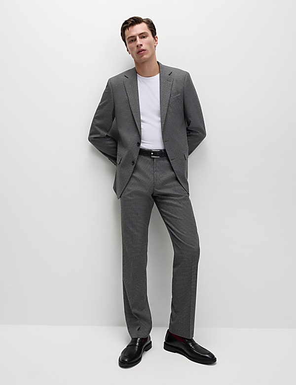 Regular Fit Puppytooth Suit - US