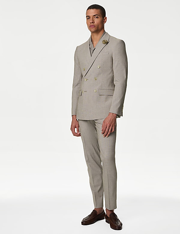 Slim Fit Double Breasted Suit - US