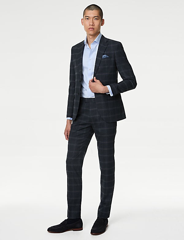 Slim Fit Check Suit - US