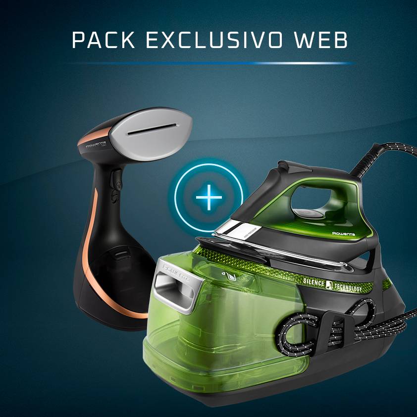 Garment Care Pack: Silence Steam Pro Ironing Center + Access Steam Care Steam Brush