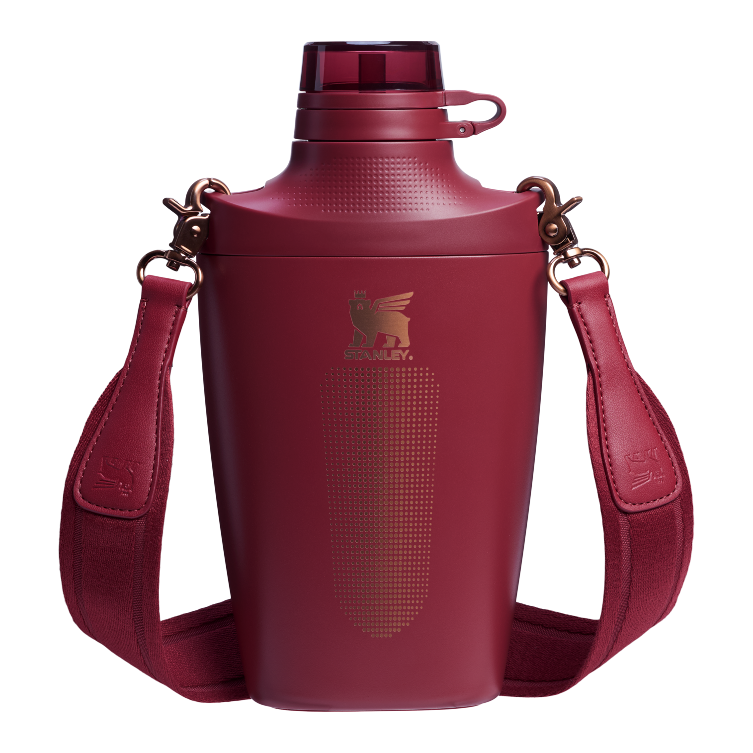 THE STANLEY CROSSBOTTLE 23OZ in Gilded Pomegranate Red