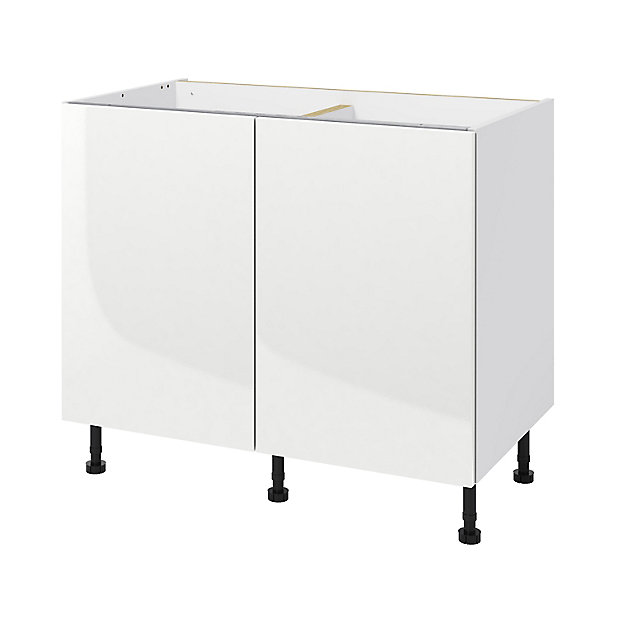 GoodHome Stevia White Base cabinet, (W)1000mm | DIY at B&Q