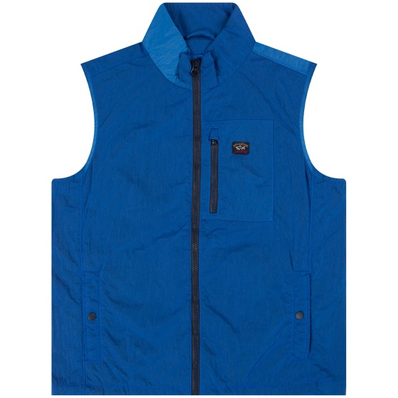 Paul & Shark 'Econyl' Front Pocket Gilet Mid Blue