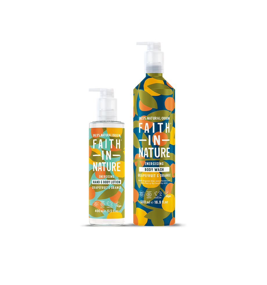 Body wash and lotion bottles