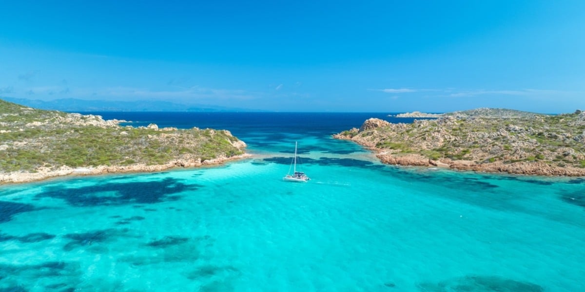 Sardinia coast for ferry route planning
