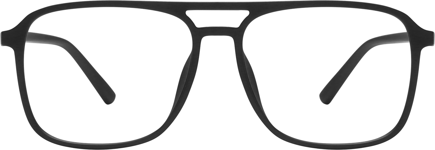 James Aviator Black Eyeglasses