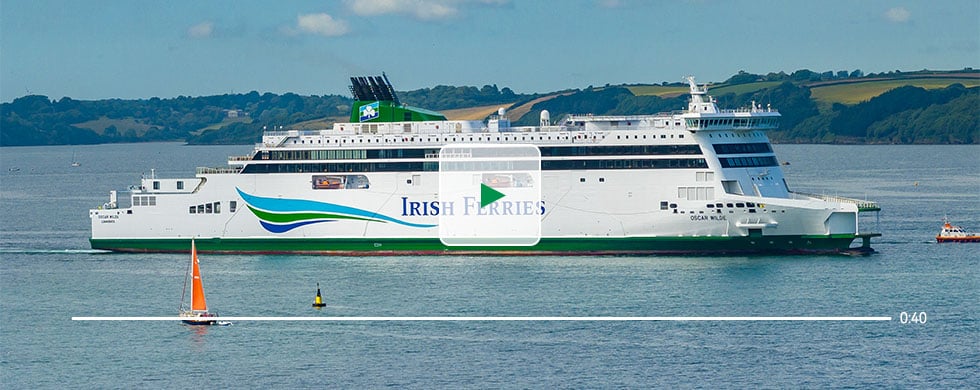 Oscar Wilde ferry at sea