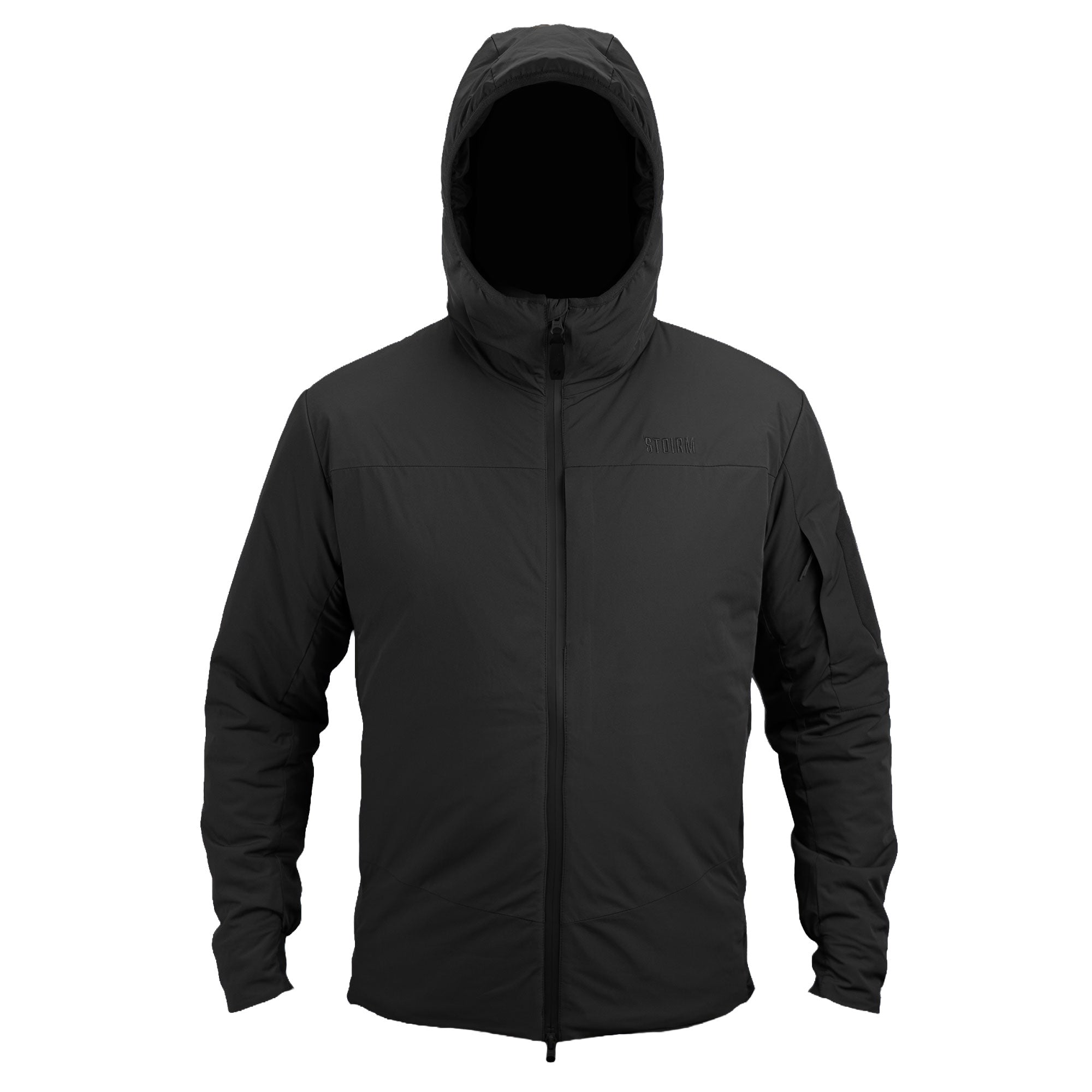 Black Highlander Stoirm Primaloft Thermal Jacket shown front-on