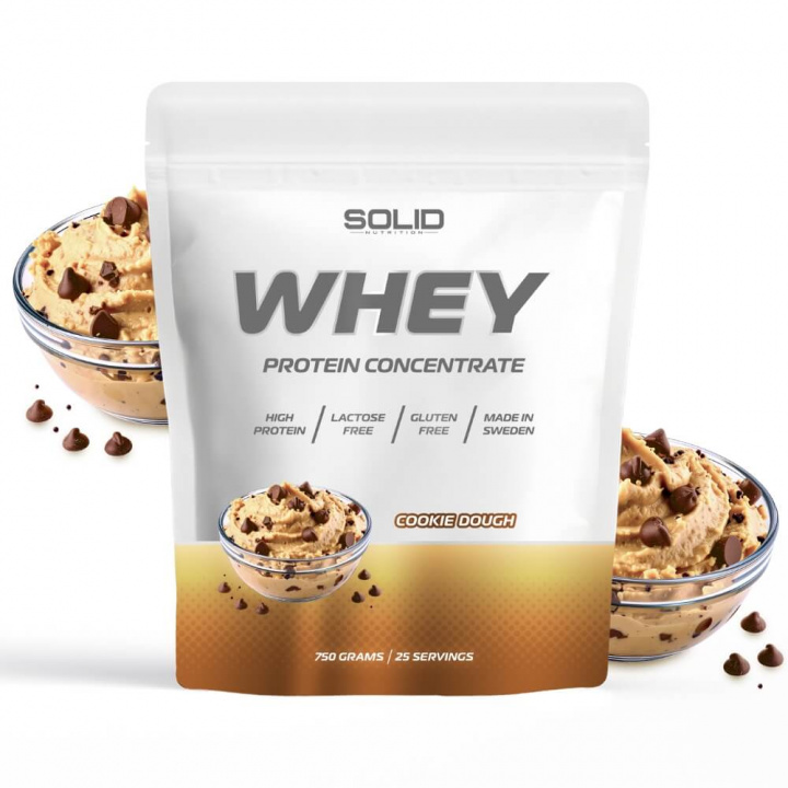SOLID Nutrition Whey förpackning på vit bakgrund
