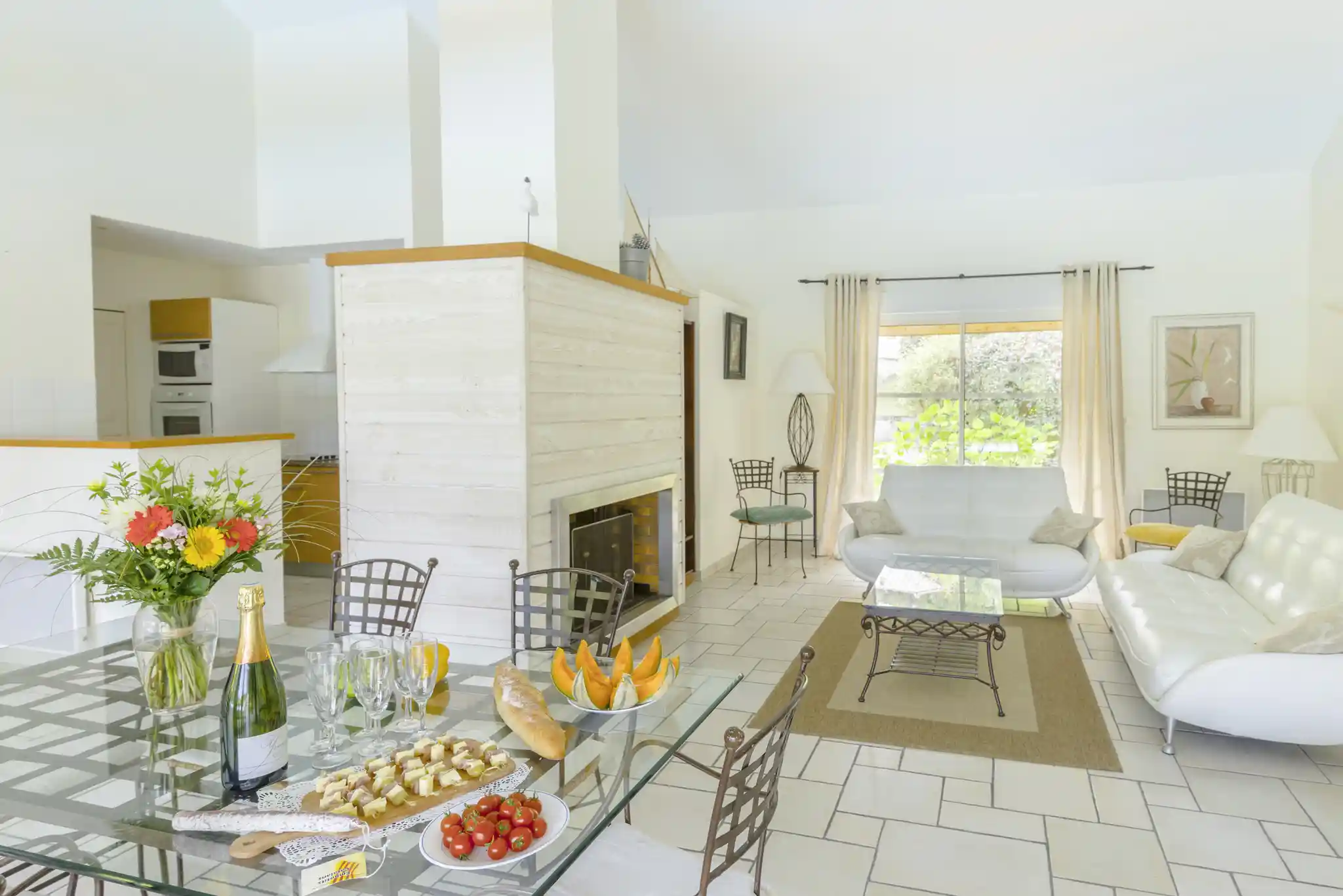 Espace de vie d'une résidence de vacances