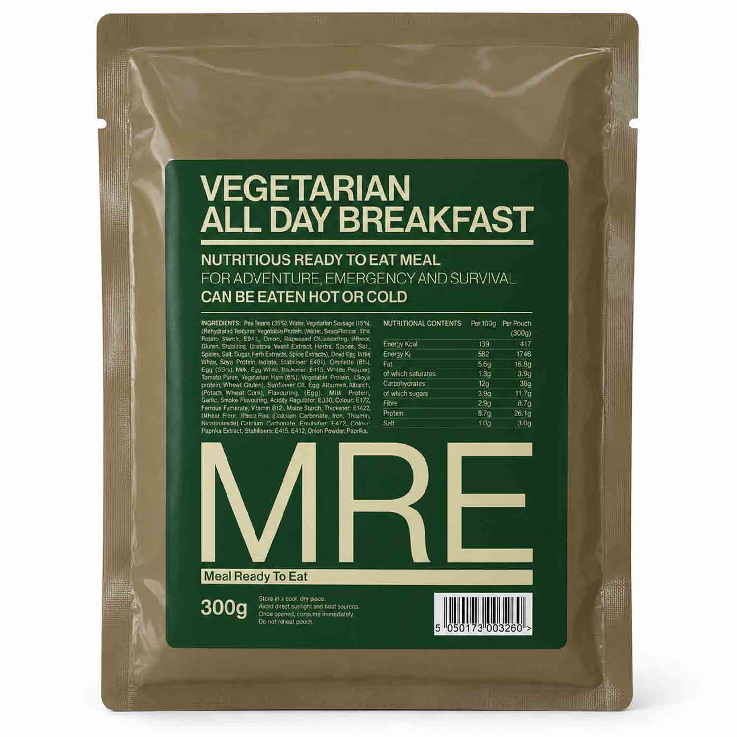 MRE Vegetarian All Day Breakfast ready-to-eat meal pouch