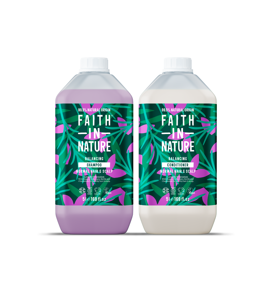 Faith In Nature Lavender and Geranium shampoo and conditioner refill set