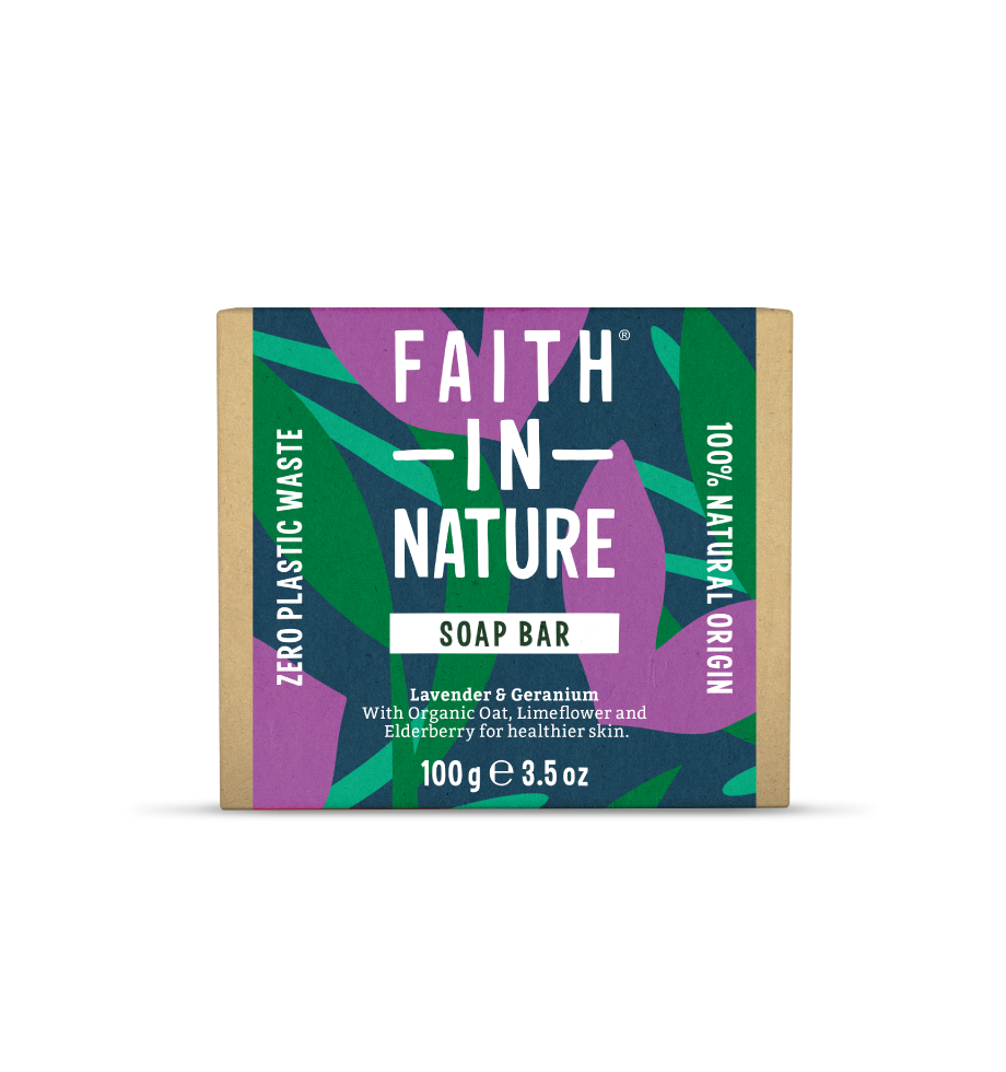 Lavender and Geranium natural soap bar