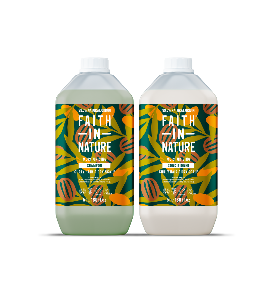 Faith In Nature Shea and Argan shampoo and conditioner refill set