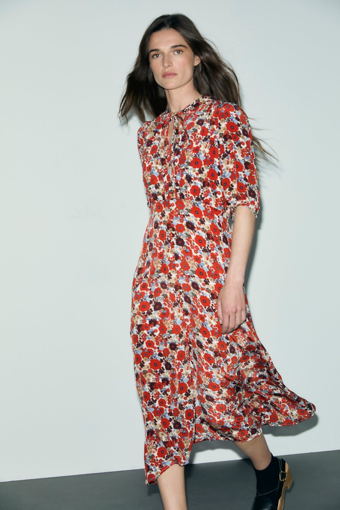 Robe midi fleurie cintrée COCO Gerard Darel