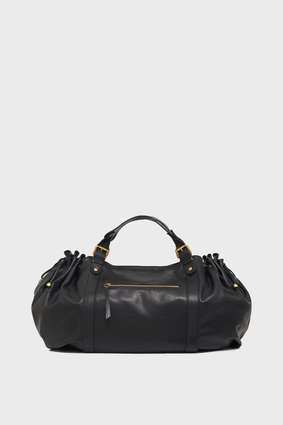 Sac de voyage en cuir noir 72H Gerard Darel