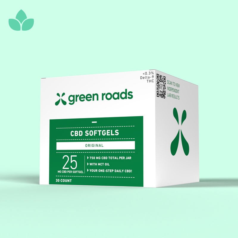 Green Roads CBD Softgels package