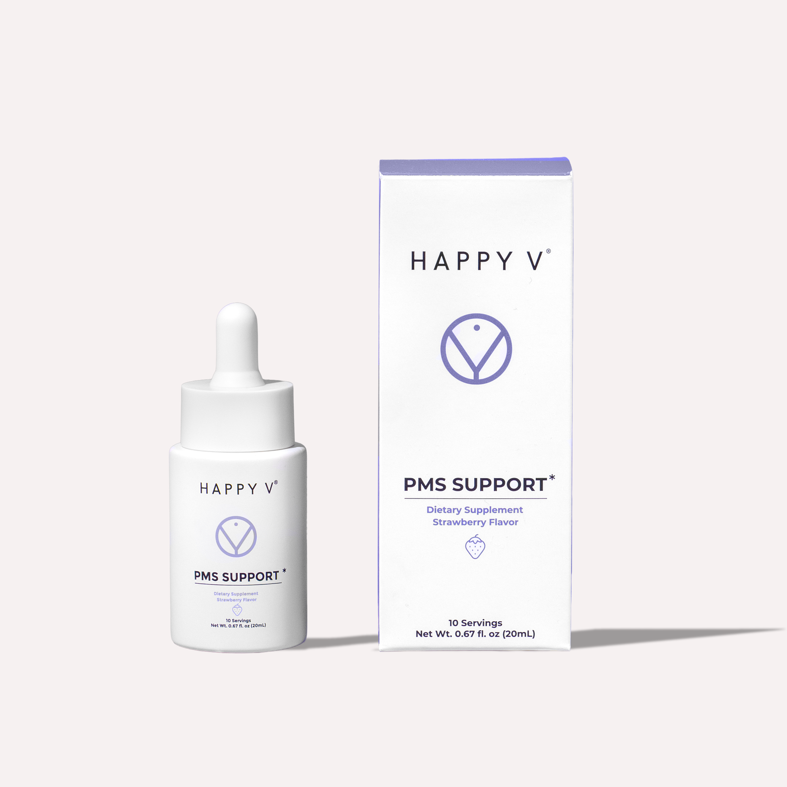Happy V PMS Support bottle and box