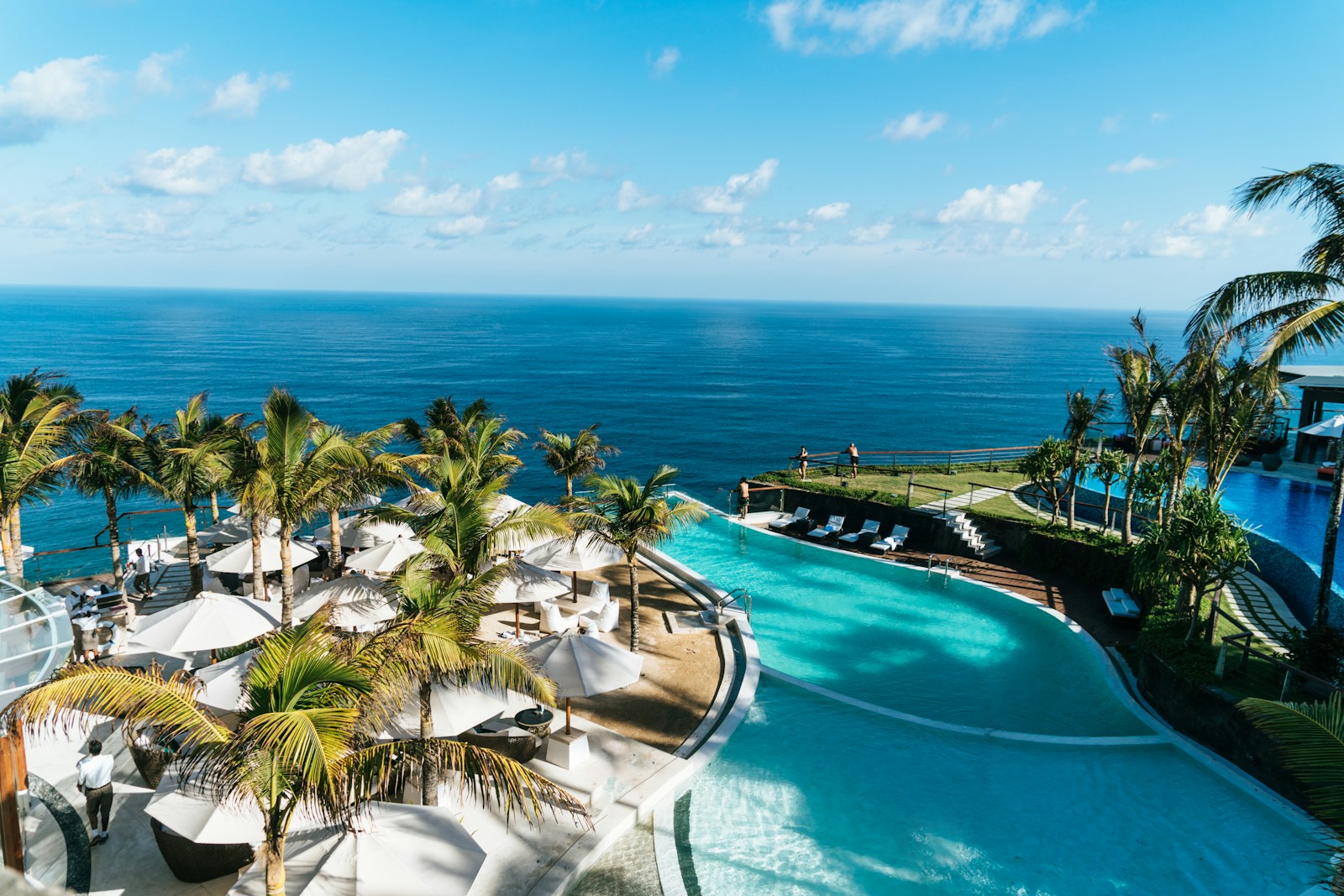 Outdoor swimming pool at a holiday resort