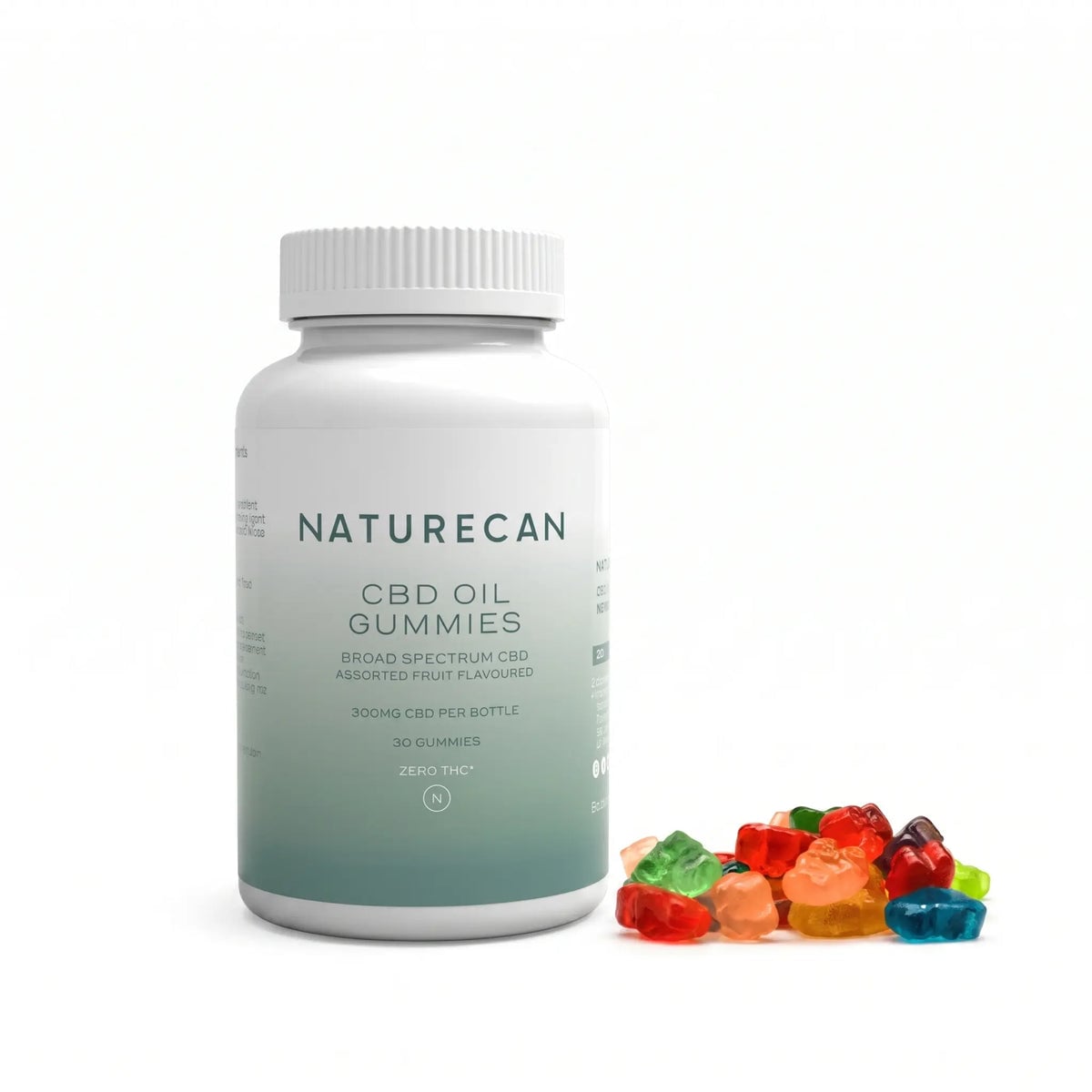Naturecan CBD Gummies bottle with colourful gummies