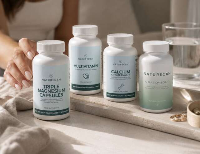 Naturecan wellness bundle arranged in a bright lifestyle setting