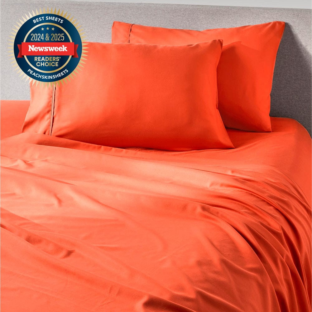 Hot Coral PeachSkinSheets sheet set