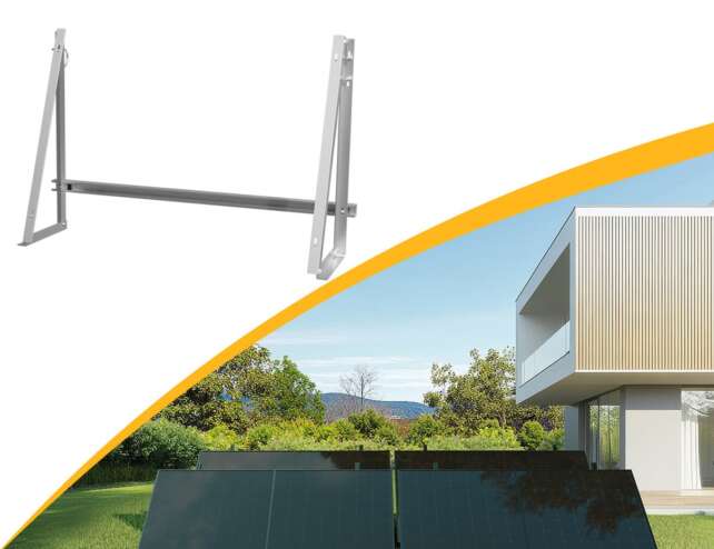 Solarmodul-Aufständerung von Powerness im Garten