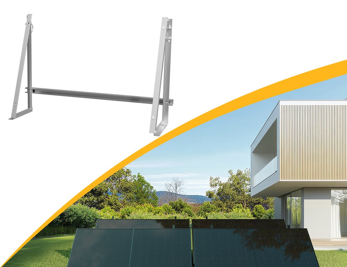Solarmodul-Aufständerung von Powerness im Garten