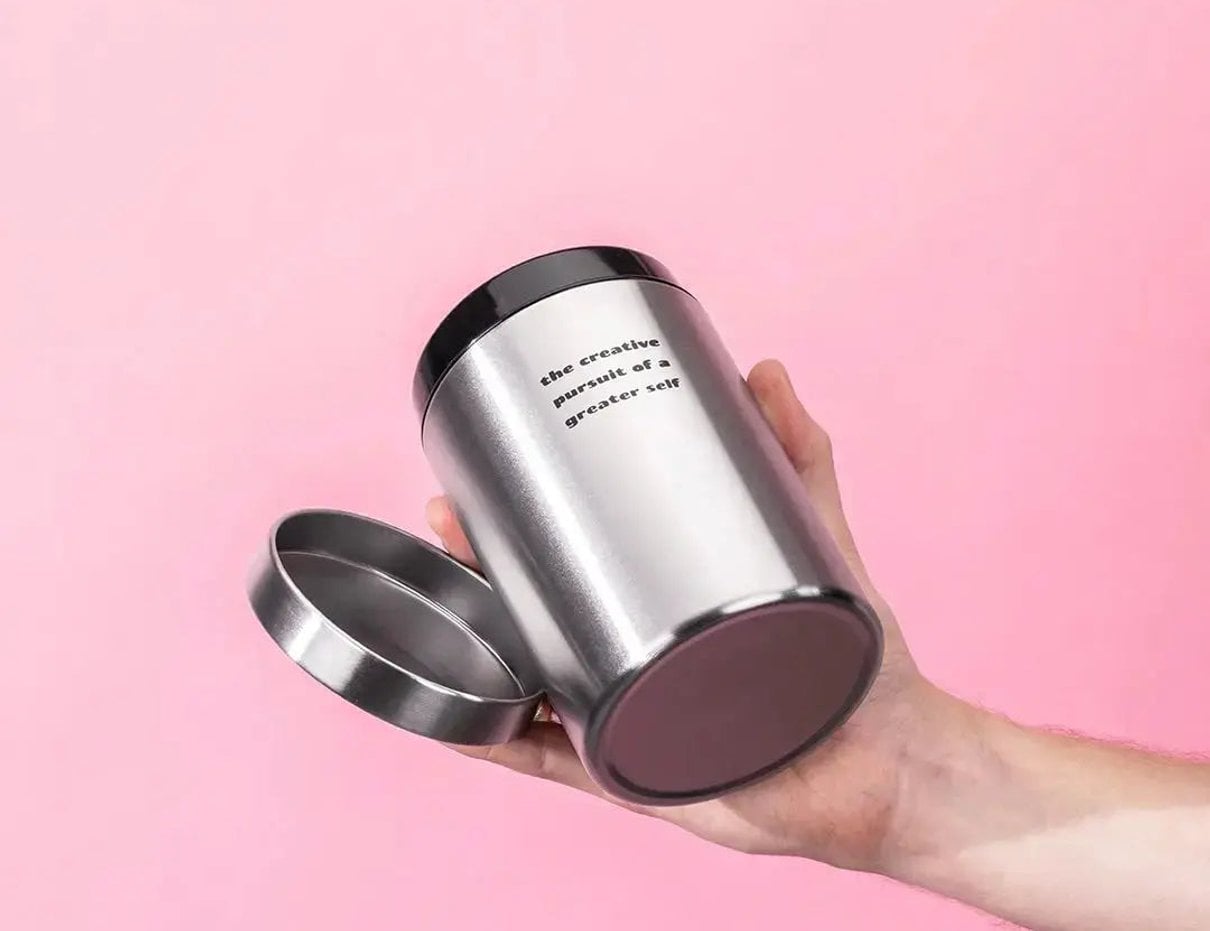 Spacegoods chrome storage tin