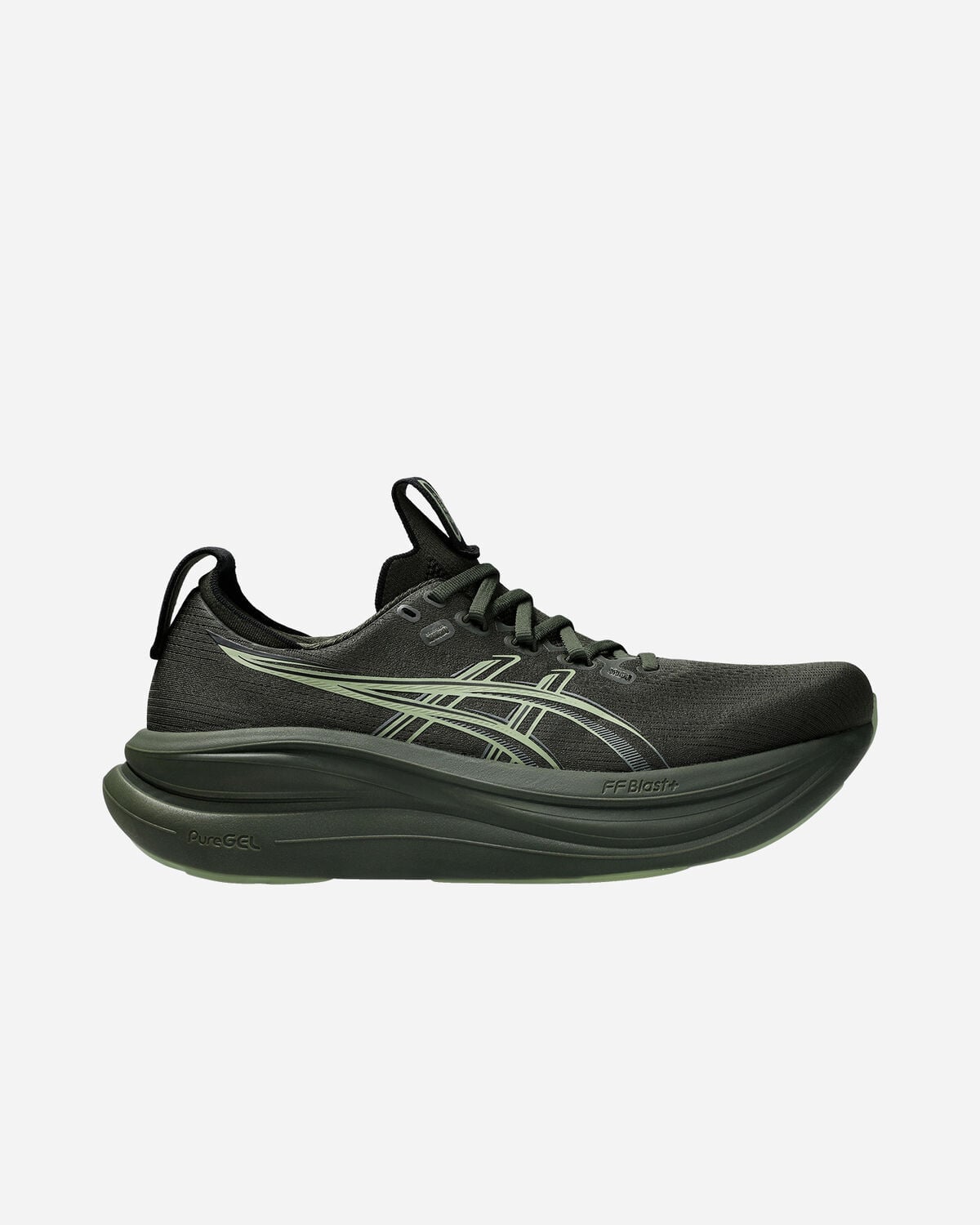 ASICS Gel-nimbus 28 M verde vista laterale