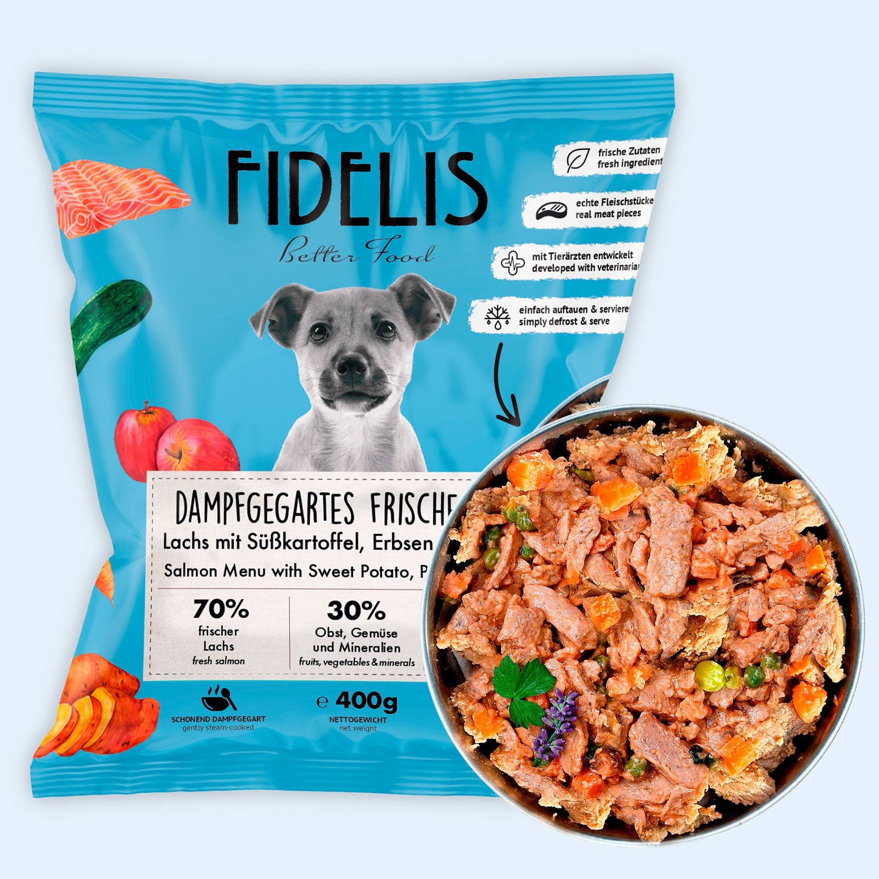 Fidelis Lachs-Frischemenü