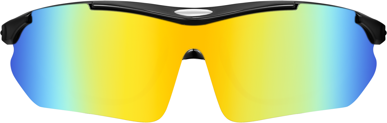 Briseis geometric black sports glasses
