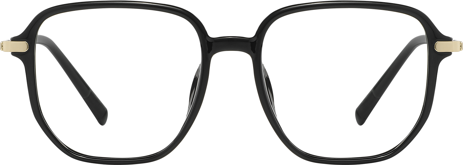 A distinct eyeglass frame shown in a product view