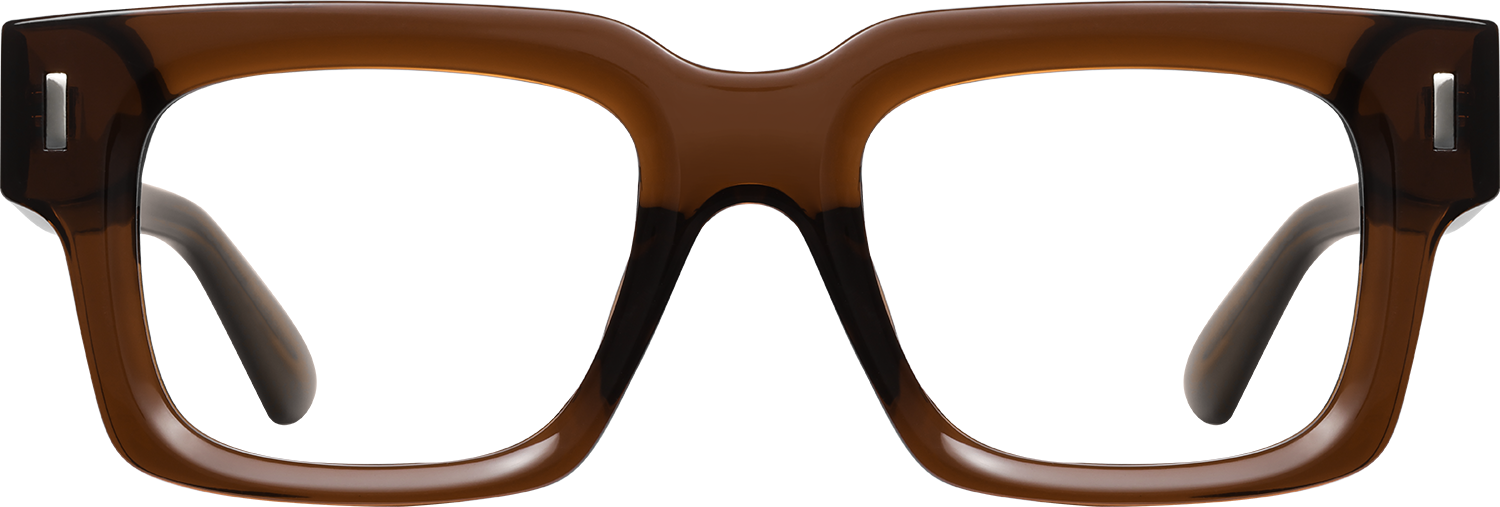 Brown square Eurydice acetate eyeglass frame