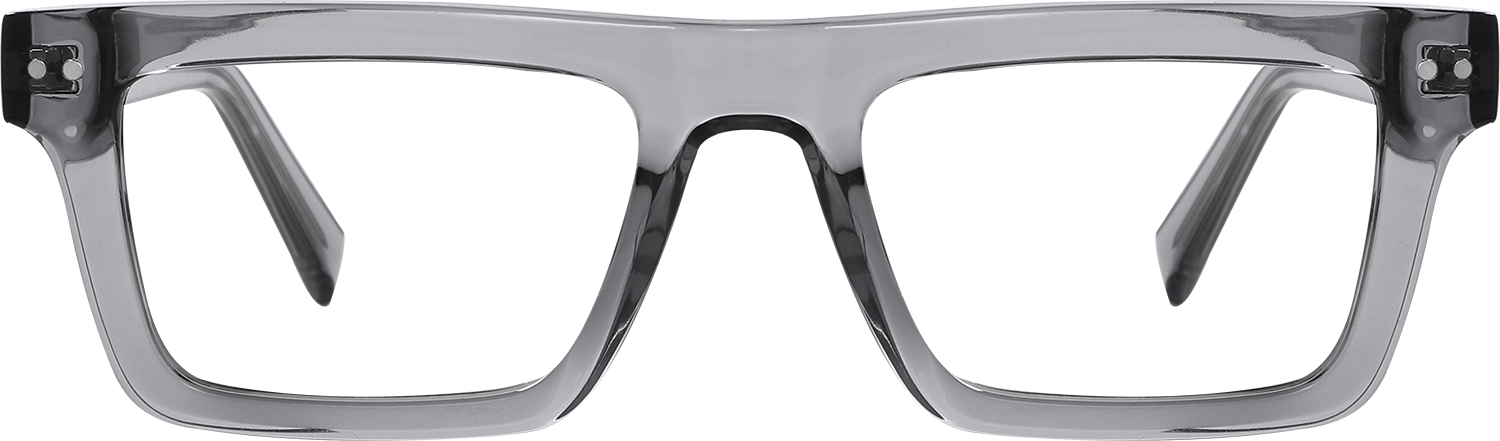 Eyeglasses with a slim frame and distinctive colour finish