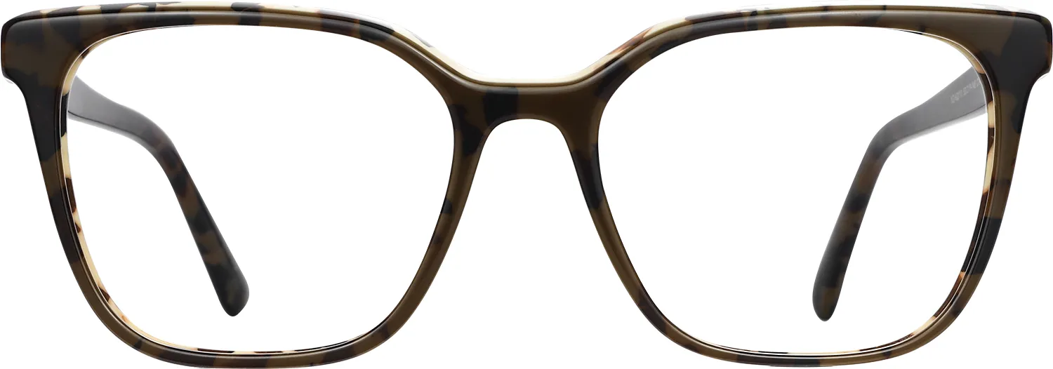 Eyeglasses frame in a separate silhouette shown against a plain background