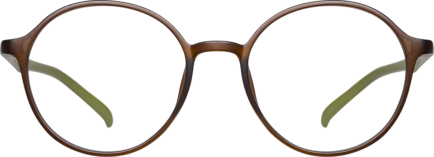 Callisto round brown eyeglasses