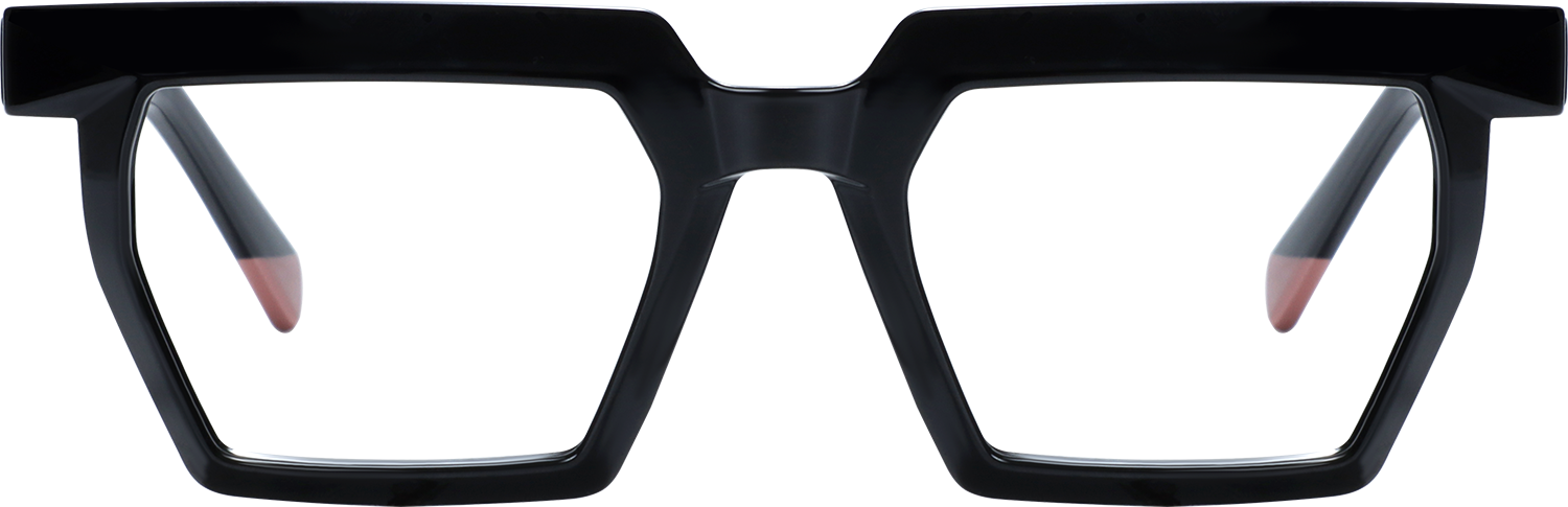 Fytoo Global Kimball black geometric eyeglass frame