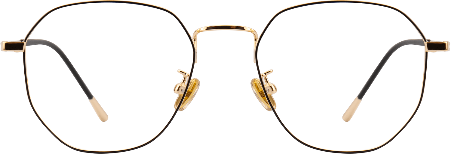 Sarah geometric glasses from Fytoo Global in a transparent colorway