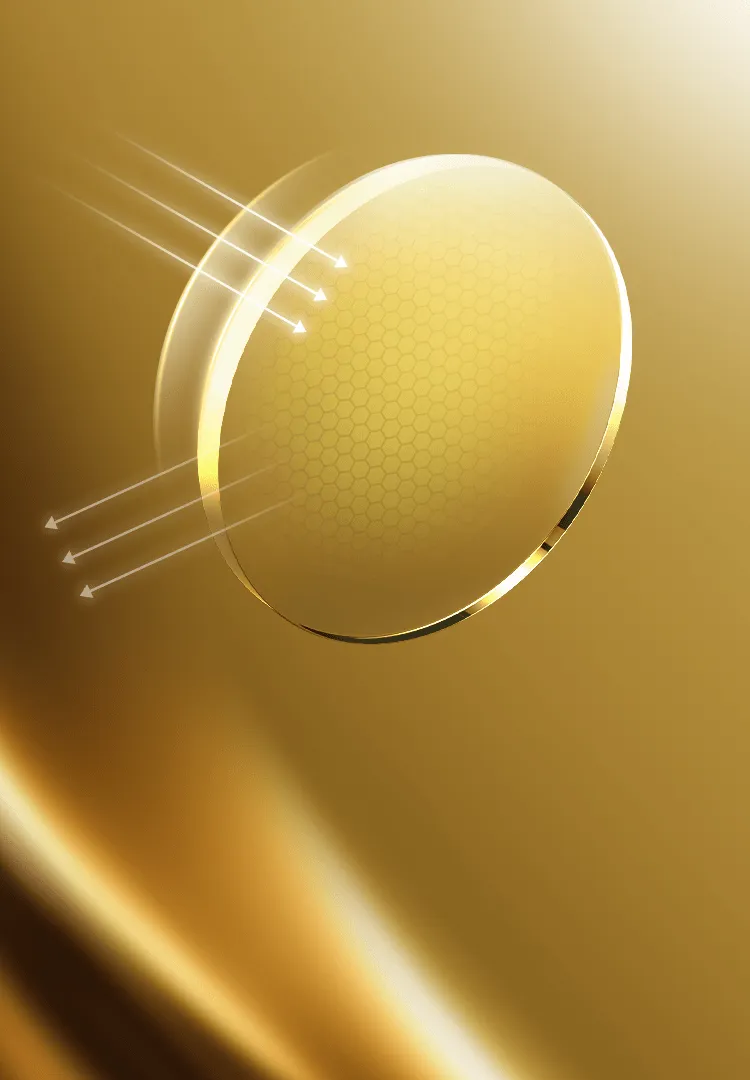 Eyeglass lens coating information graphic