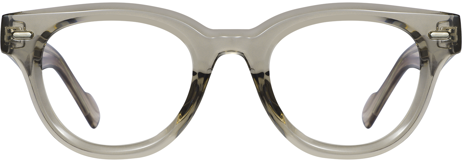 Odelia round brown TR90 eyeglasses shown on a clean background