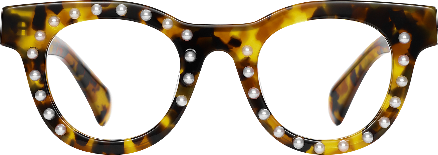 Round eyeglasses with a slim frame