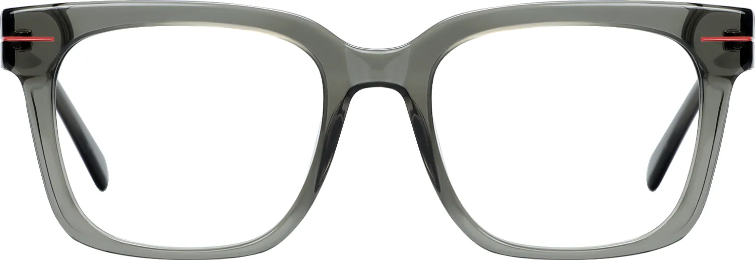 Uriah grey acetate square eyeglasses