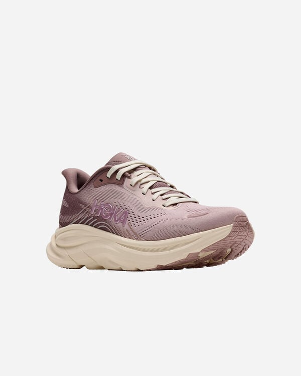 Scarpa da running Hoka rosa mostrata nel catalogo Cisalfa Sport