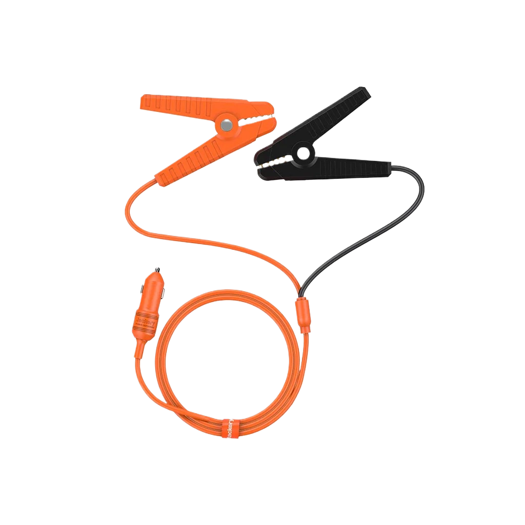 Jackery 12V car battery charging cable with clamps